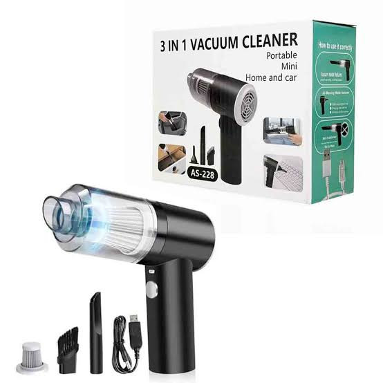 جارو شارژی سه کاره خودرو VACUUM CLEANER